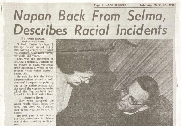Timeline of Rev. Tom Turnbull’s visit to Selma